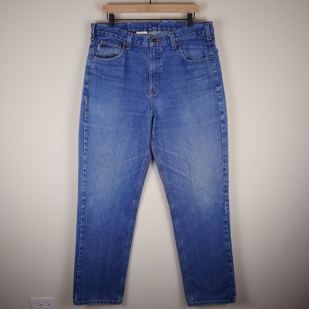 Carhartt Traditional Fit Tapered Leg Jeans‎ Size 36x34 Waist 36" Inseam 33"